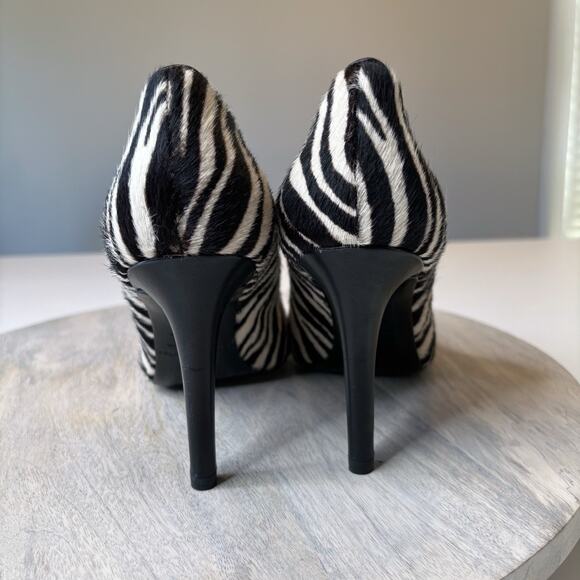 The Kooples Women's Zebra Print Calf Hair Pointed Toe Heels EU Size 39 US 8.5 - Picture 7 of 11